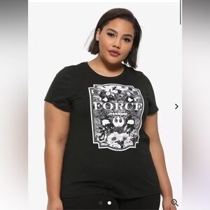 Star Wars Force Floral Girls T-Shirt Plus Size